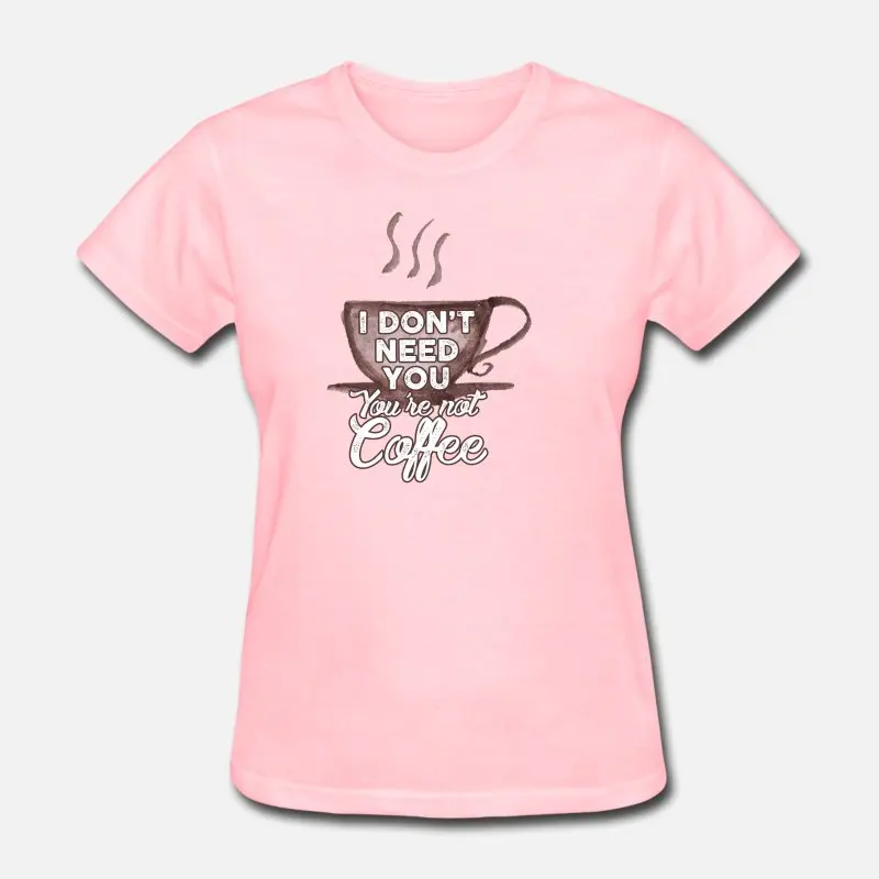 Индивидуальная Мужская футболка coffee To Go, хлопок, круглый вырез, потрясающая Мужская футболка, короткий рукав, Мужская футболка - Цвет: Women-Pink