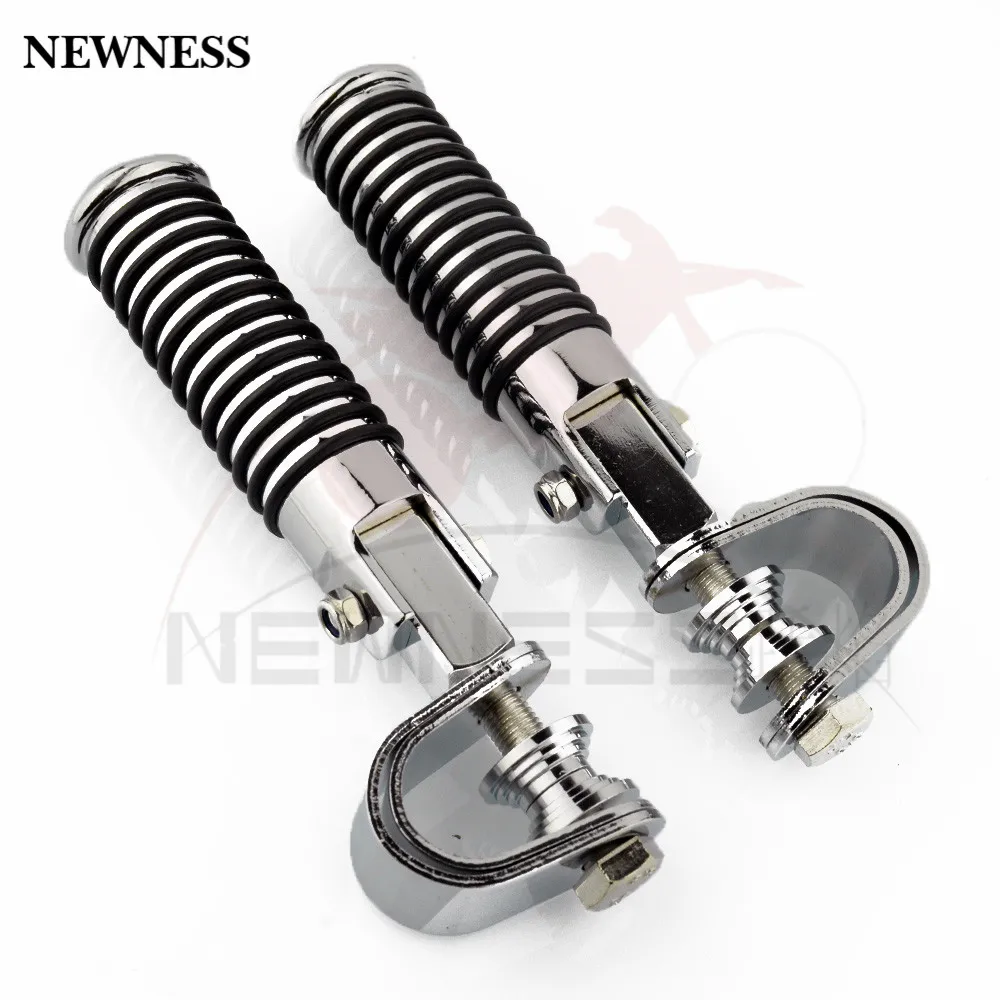 Puntas De Reposapiés Cromadas Para Moto - Alta Resistencia, 1" De Altura, Compatibles Con Harley, Choppers, Mini Bikes