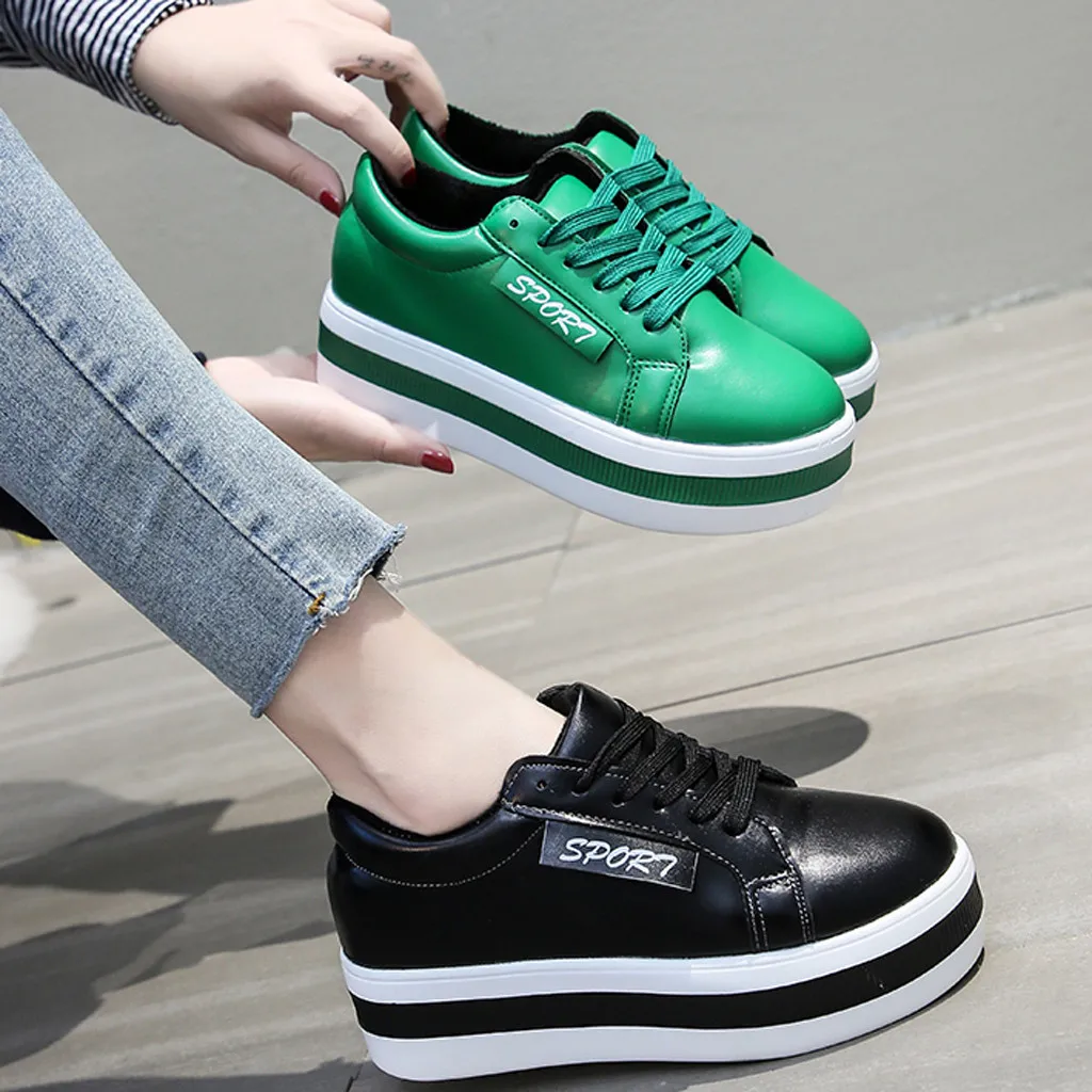 fashionable women sneakers women's shoes with platform casual sneakers sports platform sneakers women#A3