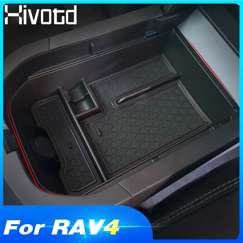 

Hivotd For Toyota RAV4 2019 2020 Car Armrest Storage Box Organizer Tray Bin Glove Tray Holder Car Stowing Tidying Accessories