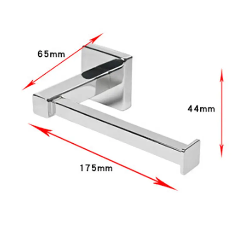 Washroom Paper Roll Holder Chrome Square Toilet Roll Shelf Waterproof Towel Holder Wall Mounted Toilet Paper Towel Shelves