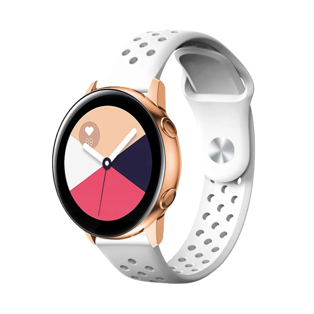 20 мм силиконовый ремешок для Galaxy Watch, активные спортивные часы, браслет на запястье для Galaxy Watch Active 2 Amazfit GTR Galaxy Watch