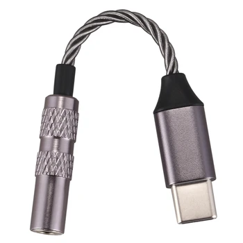 

384KHZ 32-Bit Dac Digital Chip Type-C to 3.5 o Adapter Cable(Cold Gray)