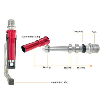 

Clip Board Bike Pedal 3-Bearing SMS-083 104*97*22mm 1 pair Anti-skid Mountain