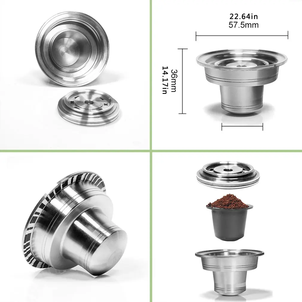 Адаптер для кофе капсулы Nespresso Vertuoline многоразовые из нержавеющей стали