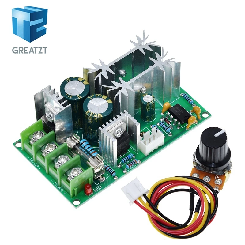 GREATZT DC 10-60V Motorgeschwindigkeitsregler PWM Motorgeschwindigkeitsregler-Schalter 20A Stromregler Hochleistungs-Antriebsmodul – Detail 12