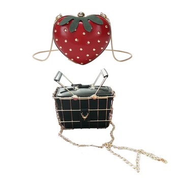 

2 Pcs Fashion Lady PU Leather Chain Wallet Shoulder Bag Handbag, Black & Wine Red