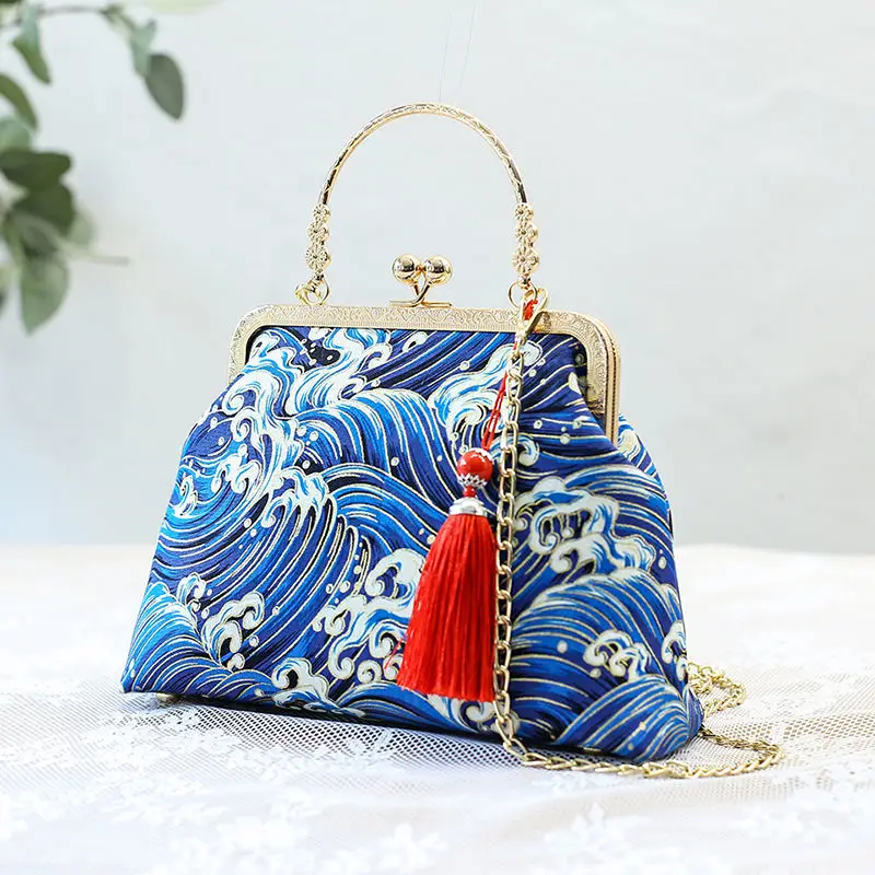 Fashion Vintage Fringe Bag Small Shell Bags Chain Women