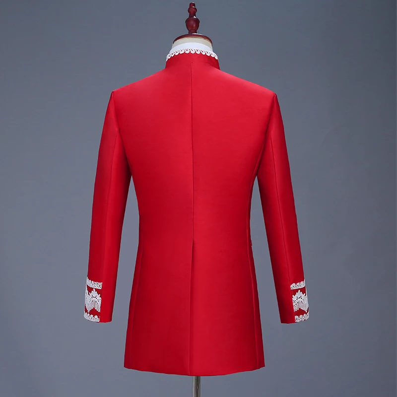 Двухцветный пиджак красного вина в стиле ретро, вечерние, для ролевых игр, удобные и элегантные
