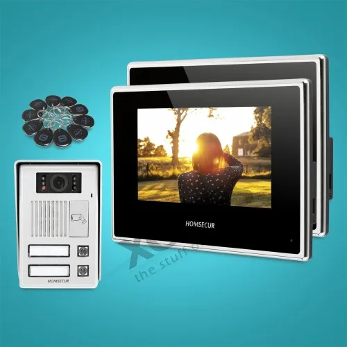 

HOMSECUR 7" Video&Audio Home Intercom+Aluminium Alloy Camera for Secure Home BC112-2+BM718-B