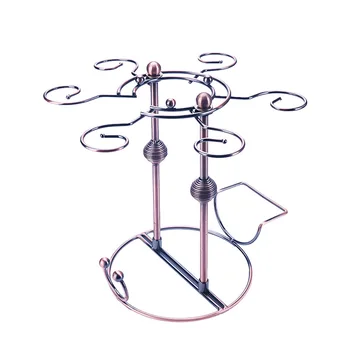 

Multifunction Iron Wine Rack Inverted Decanter Holder Hanging Glass Stand Bar Drainer Shelf Drying Rack Bottle Glass Cup Display