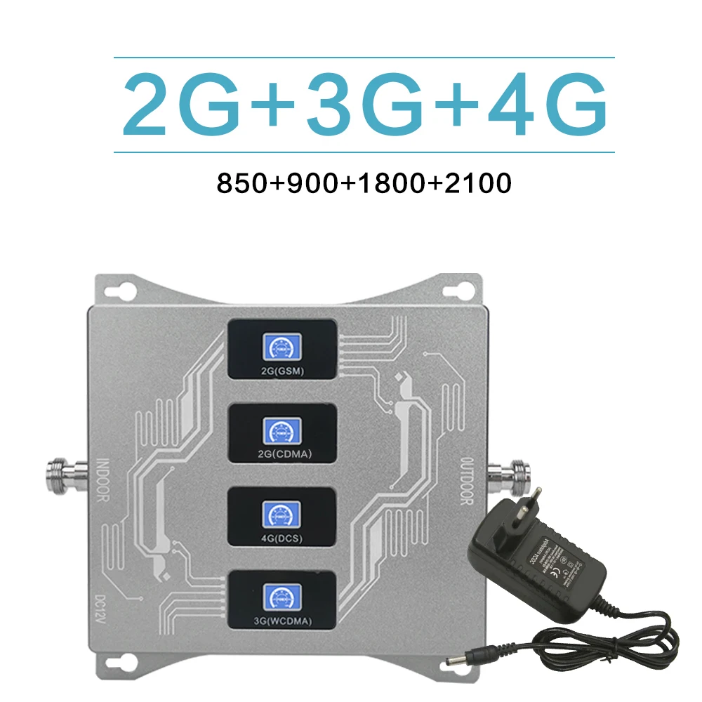 850 + 900 1800 2100 МГц четырехдиапазонный ретранслятор сигнала GSM CDMA DCSLTE WCDMA Cellular Booster B5 B8