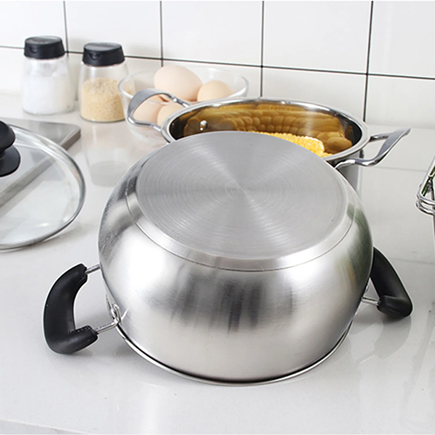 1.5L кастрюля из нержавеющей стали, кастрюля для супа, многоцелевая ...
