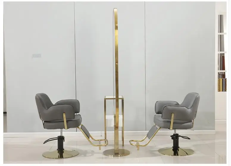 Net red hairdresser mirror table hair salon dedicated light luxury wind hairdressing mirror rose gold haircut hot dyed mi