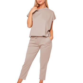 

Women Short Sleeve Fitness Clothes Set Seamless Leggings + T Shirts Suit Active Wear x