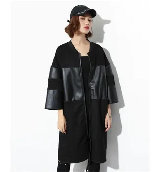 

Trench Coat Full New Trench Coat For Women Hot Sale Casaco Feminino Free Shipping 2020 Pu Leather Windbreaker Female Large Long