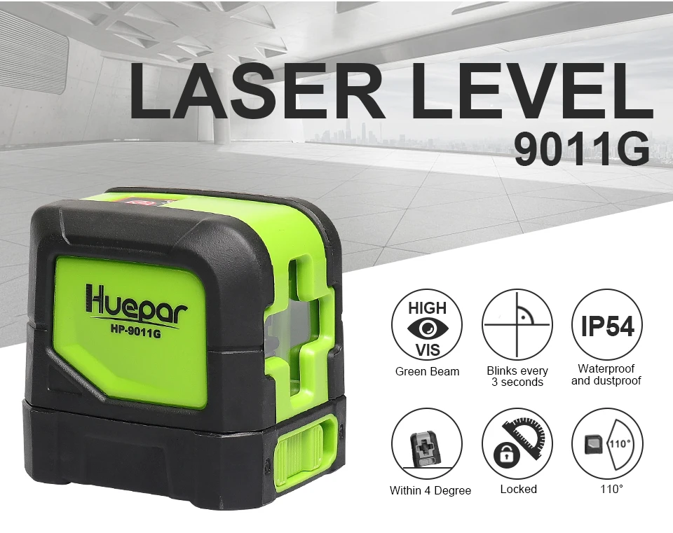 Huepar 2 Lines Laser Level Self Levelling ( 4 degrees) Green Red Beam Laser Horizontal & Vertical Cross-Line with Magnetic Base Huepar 2 Lines Laser Level Self Levelling ( 4 degrees) Green Red Beam Laser Horizontal & Vertical Cross-Line with Magnetic Base