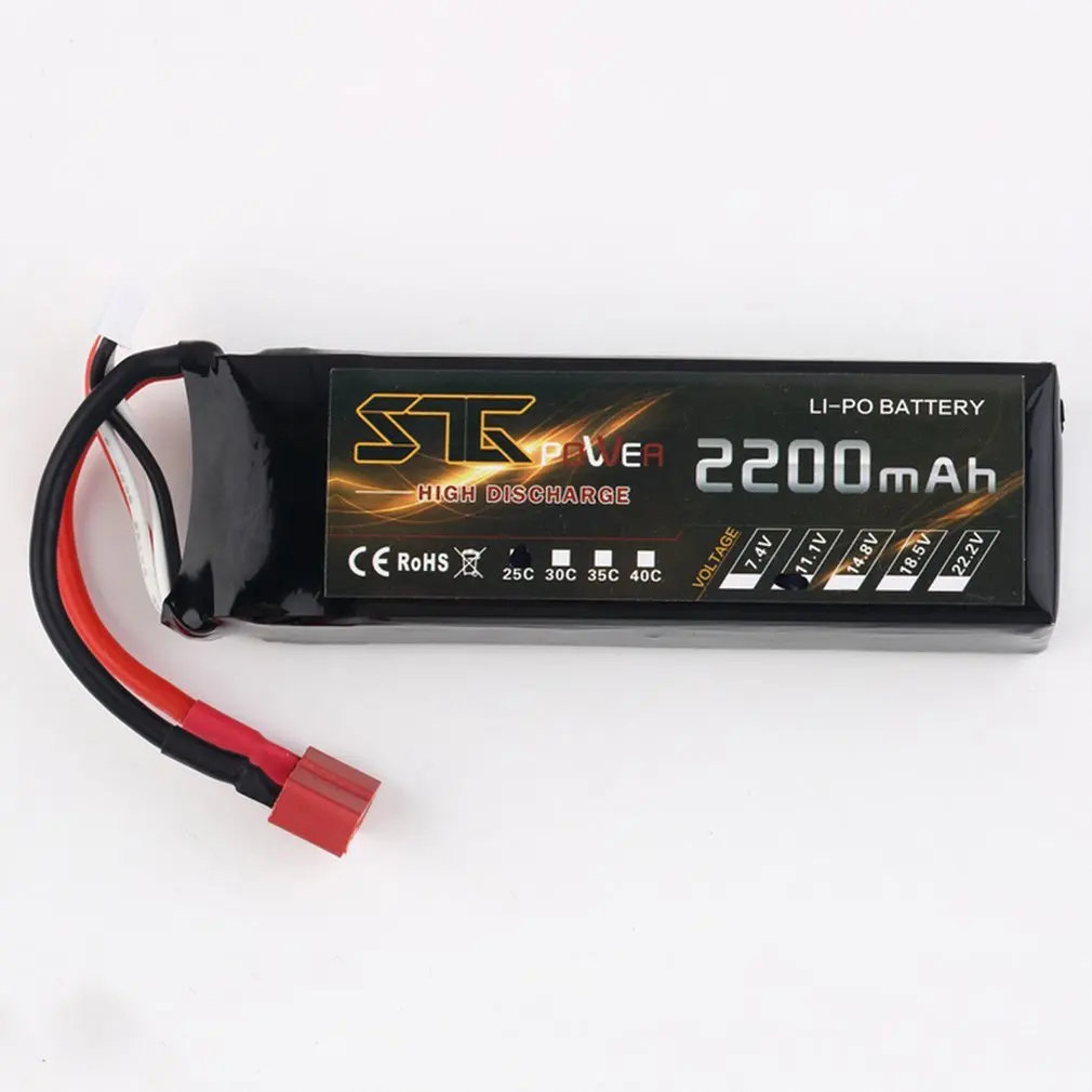 

STG 11.1V 2200mAh 25C LIPO Battery Pack w/Deans for RC Aircraft Heli/Quad