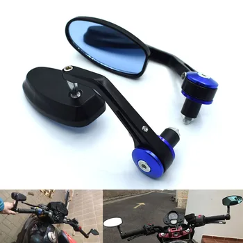 

7/8"22mm Universal Motorcycle Mirrors Rear View Handle Bar End Rearview Side Mirrors For Yamaha YZFR6S CANADA VERSION YZF R6S
