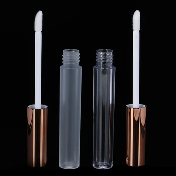 

5Pcs/lot 2.5ML Mini Empty Transparent ABS Lip Gloss Tubes Plastic Lip Balm Tube Lipstick Mini Sample Cosmetic Container With Cap