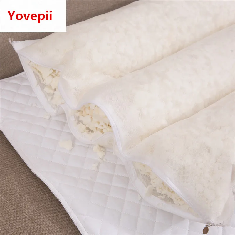 

Home Textile fill latex particle Pillow Sleeping neck Pillow buckwheat 48*74cm pillow 1-3kgs bedding pillows shell double layer