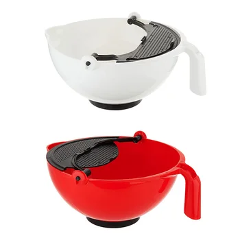

Multifunctional 360 Degree Rotation Drain Basket Bowl Handle Seasoning Jam Fruit Blender Food partition Tool Kichen Accessories