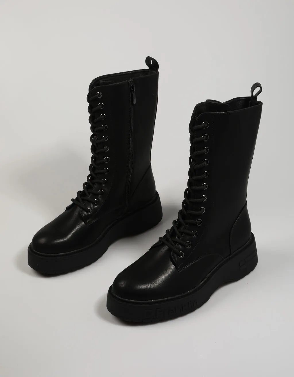 DR FRANKLIN BOOTS GUMME TRACK Black Black leather women Black BOOTS Woman  Shoes Casual Fashion 77323| | - AliExpress