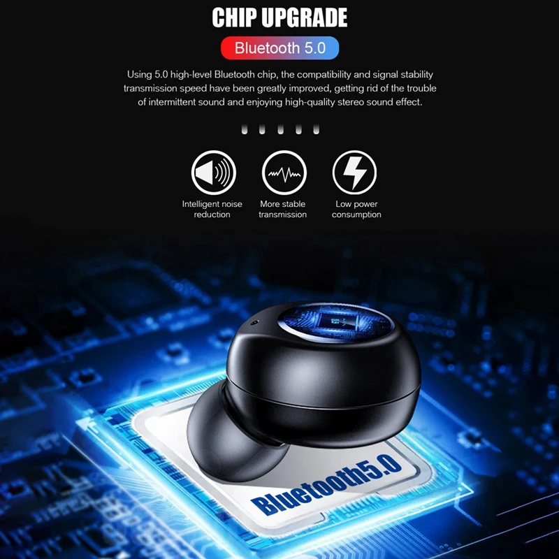V10 TWS Bluetooth наушники с микрофоном светодиодный дисплей беспроводные Bluetooth наушники водонепроницаемые шумоподавляющие головки