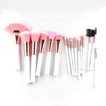 

17PCs Makeup Brush Set Handle Marble Pattern Handle Portable Powder Eye Shadows Makeup Brush
