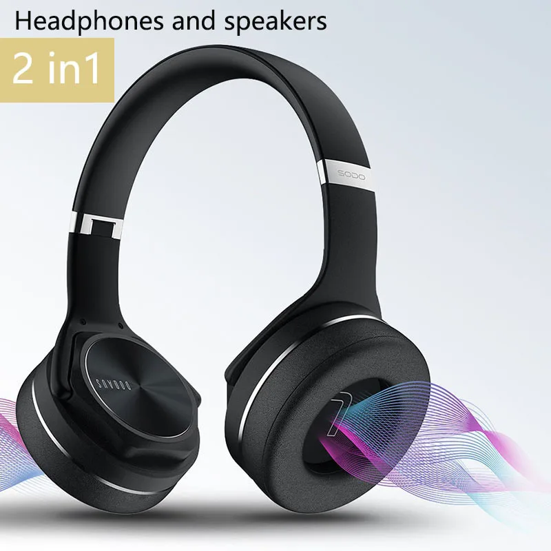 Bluetooth наушники и Динамик 2-в-1 внешний Динамик s и Earphonen Складная Беспроводной стерео аудио гарнитуры для IOS и Android
