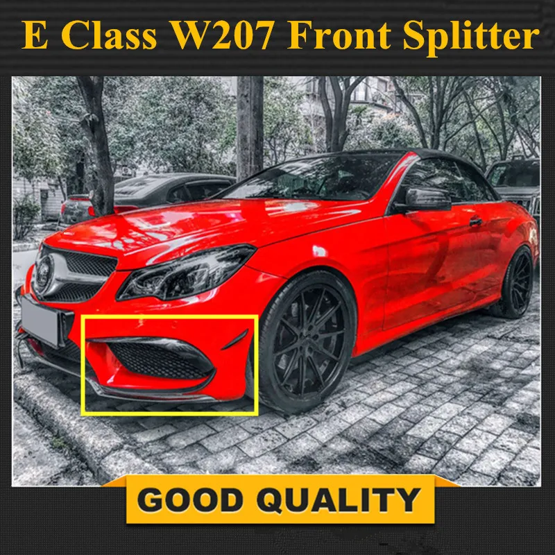 E купе углеродного волокна переднего бампера разделитель обшивки для Benz W207 C207 E200