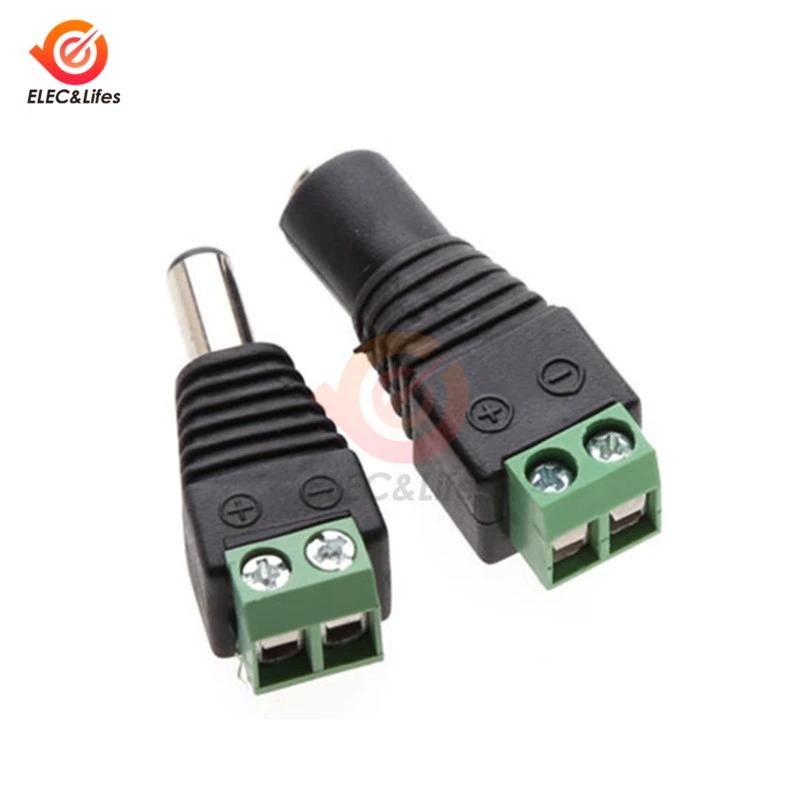 5 пар DC 12V мужской+ Женский 2,1x5,5 мм DC разъем питания Штекерный адаптер для CC tv камеры