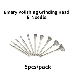 5 PCS E Type  Emery Grinding Head /Emery Grinding Needle /jade Carving Emery Jadeite Original Stone Grinding and Peeling Tool