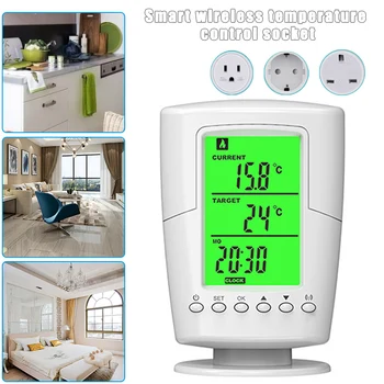 

Wireless Radio Thermostat RF Plug Digital Temperature Controller Built-in Temperature Sensor JDH99