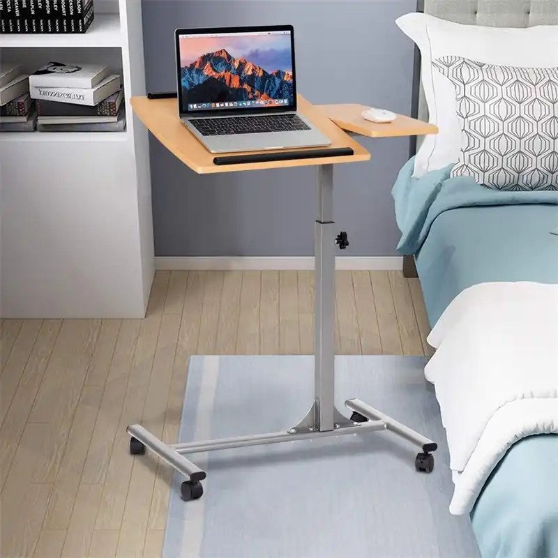 Adjustable Laptop Desk With Stand Holder And Wheels Office