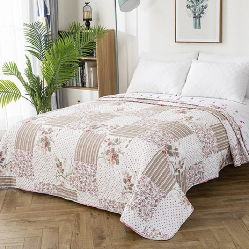 Flower Bedding Summer Quilted Bedspread Quilt Throws Blanket Plaids