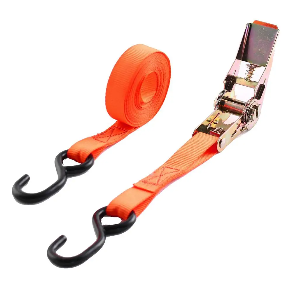 Ratchet Straps Tie Down 2000 Pounds Claw Lorry Strap Lashing Polyester For Car Motorcycle Bike With Metal Buckle 2Pcs 5 Meter cargo straps cargo tie down strap tie down straps lashing strap