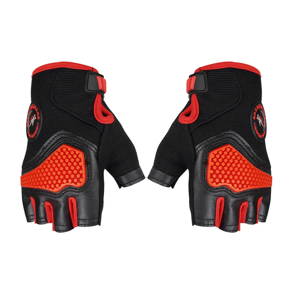 Sports Racing Cycling Motorcycle MTB Bike Bicycle Gel Half Finger Gloves M/L/XL Size Black/ Red Color Optional - Цвет: Красный