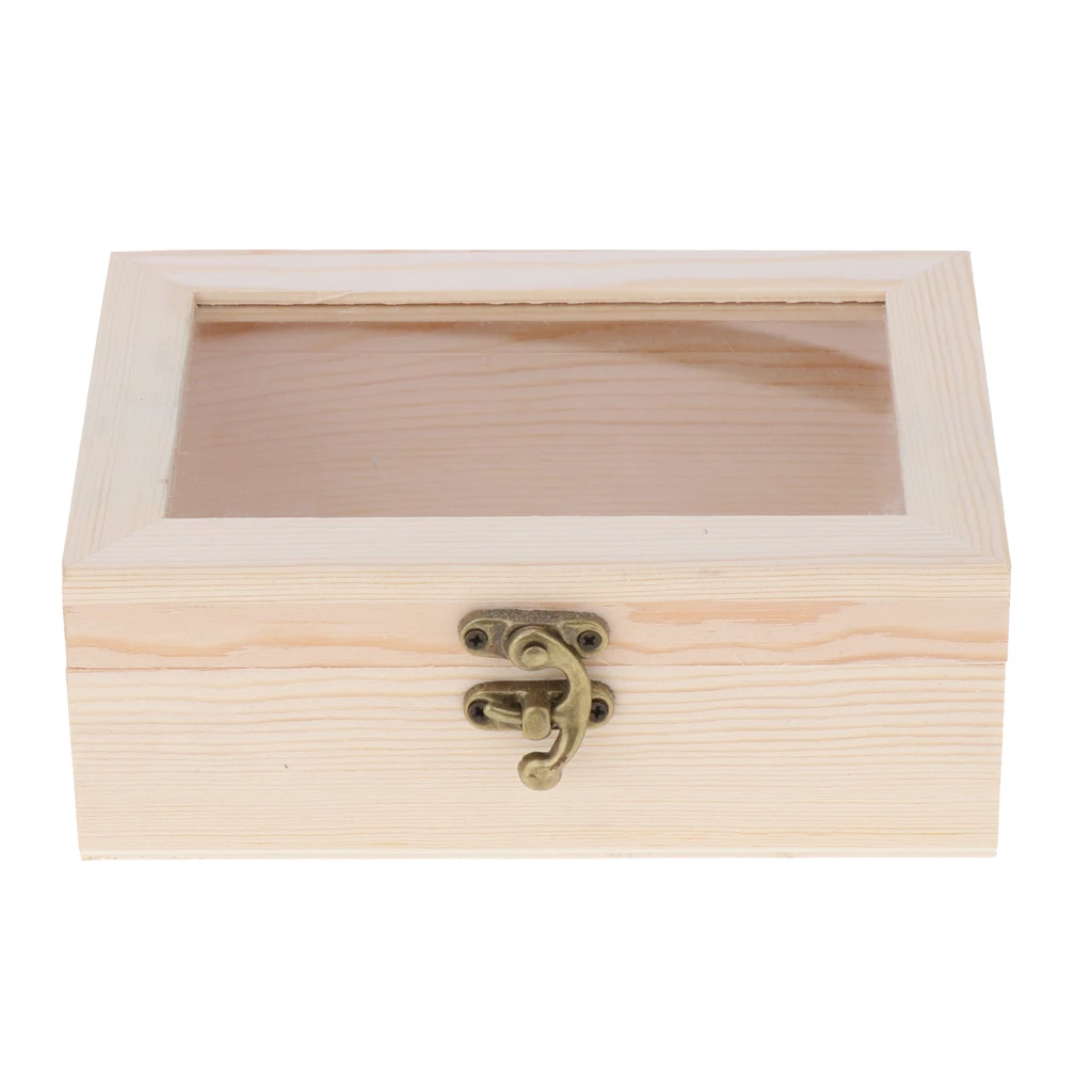 

2Pcs Practical Wooden Jewelry Case Jewerly Holder Women Gift Earring Necklace Bracelet Ring Storage Box