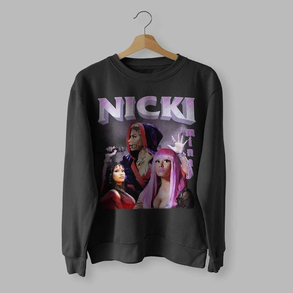 Nicki MinajNicki Minaj свитер в стиле ретро В винтажном 90-х рэп футболка хип хоп футболки |