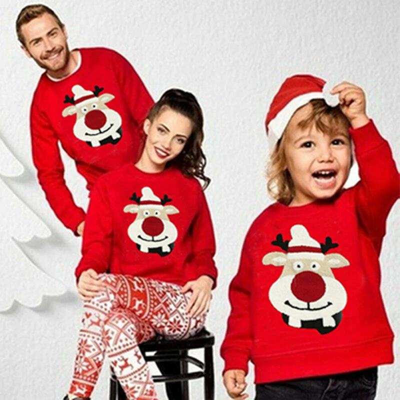 mom dad and baby christmas jumpers
