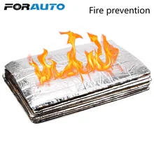 FORAUTO 12 шт./компл. теплоизоляция для звукоизоляции коврик Tri-слой стеклоткани резиновая губка 50*30 см 5 мм автомобиля брандмауэр шумоизоляция Pad