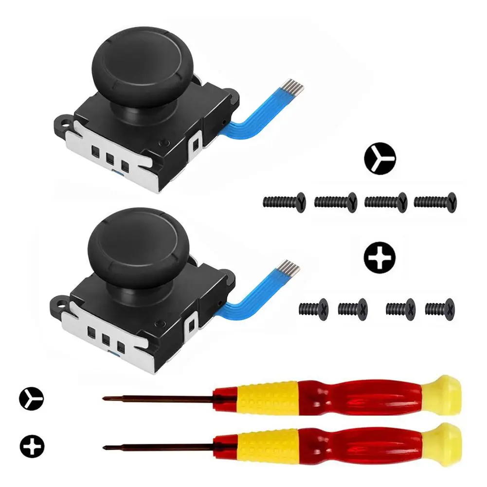 2PCS/set 3D Replacement Joystick Analog Thumb Stick Component for Switch Joy-Con Controller 