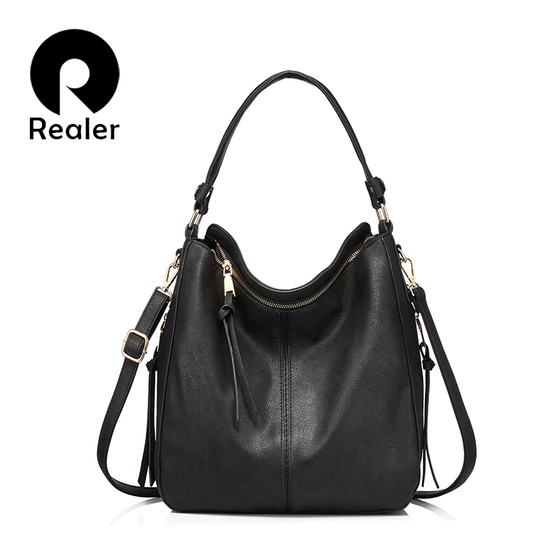 cheap REALER handbags for women high quality shoulder bag women crossbody messenger bag ladies fashion tote artificial leather classic