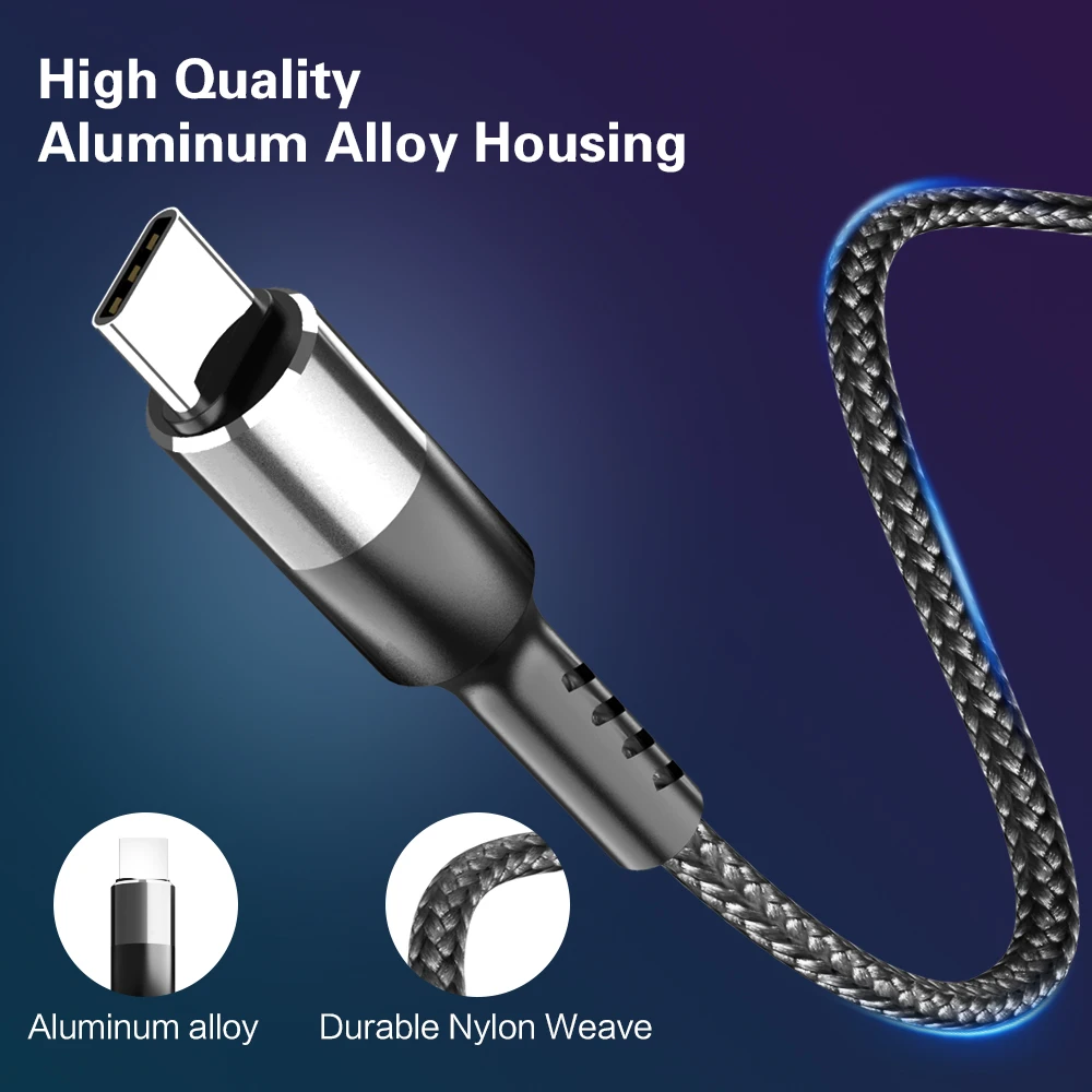 USB кабель 3A быстрое зарядное устройство usb type C Micro USB кабель для samsung huawei Xiaomi LG Oppo Honor мобильный телефон type c кабель 3 м