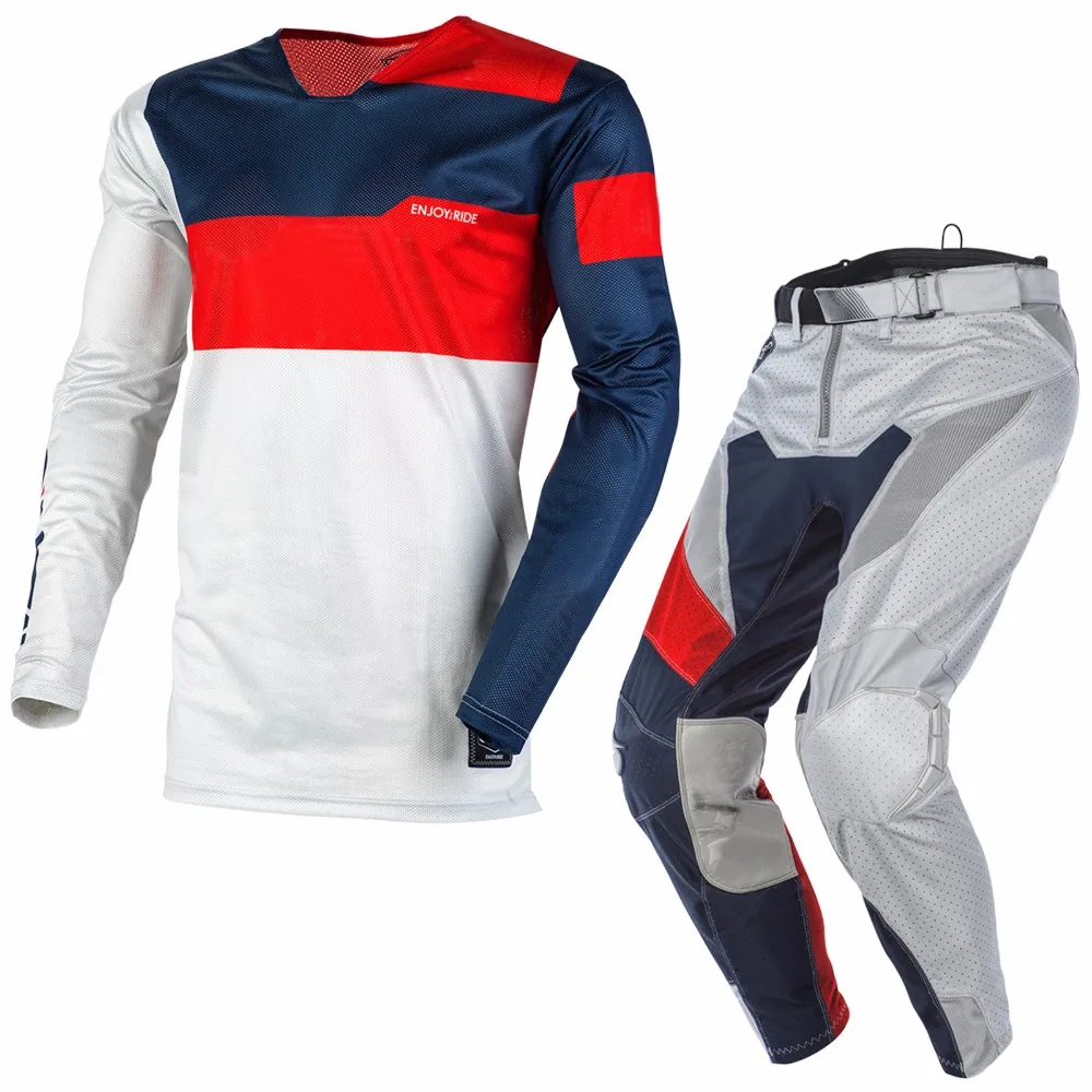 MX гонки костюм элемент Shred одежда мотокросса Джерси и брюки ATV MTB DH внедорожный Байк комбинированная шестеренка набор байкеров