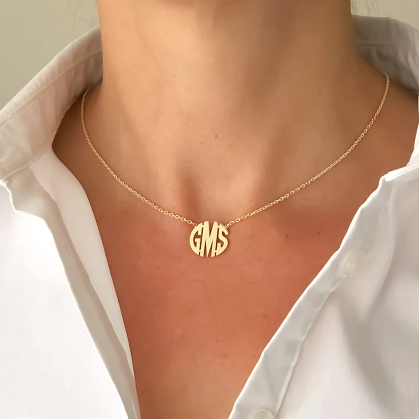 Dainty Custom Block Monogram Initials 