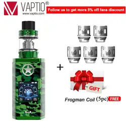 Подарок, 5 шт., оригинальная электронная сигарета, регулируемая Vaptio, набор, Vape 220 Вт, набор модов, 2 мл/4 мл, бак, большой распылитель дыма