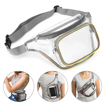 

Women Waist Bag Sport Bag Transparent Fanny Pack Waterproof Waist Pack Adjustable Belt Bag For Travel Outdoor Running Swimming