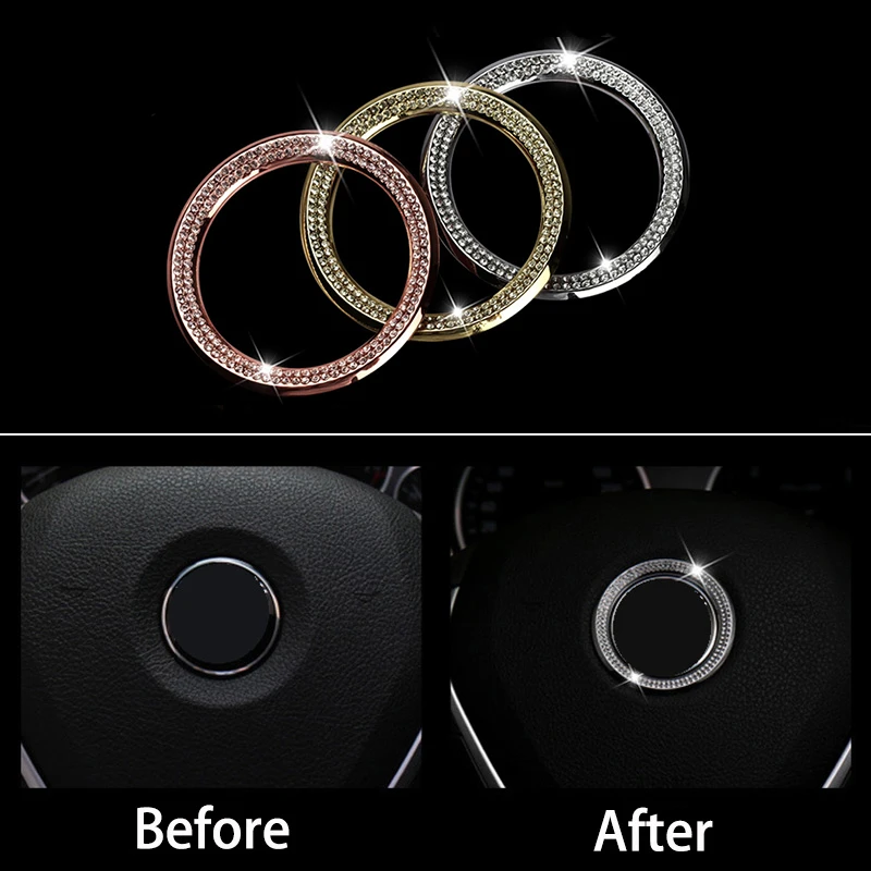 

1pc Diamond Car steering wheel cover sticker styling For bmw M Sticker X1 X3 X4 X5 X6 X7 e46 e90 f20 e60 e39 f10 Car accessories
